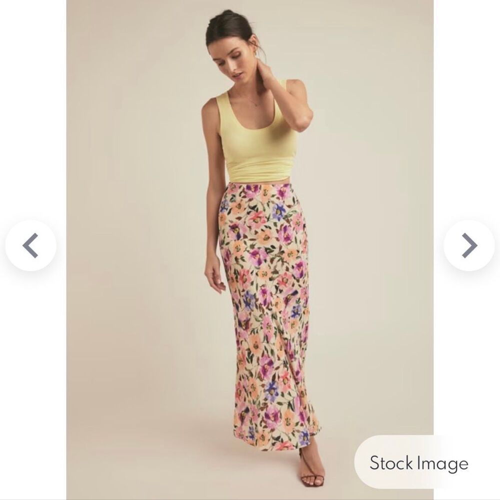 Favorite Daughter The Favorite Skirt Prosecco Floral Maxi Skirt XL Bias Cut